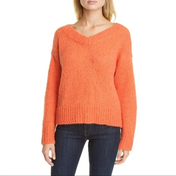 NWT Club Monaco Orange Italian Yarn Sweater XL - Picture 1 of 10
